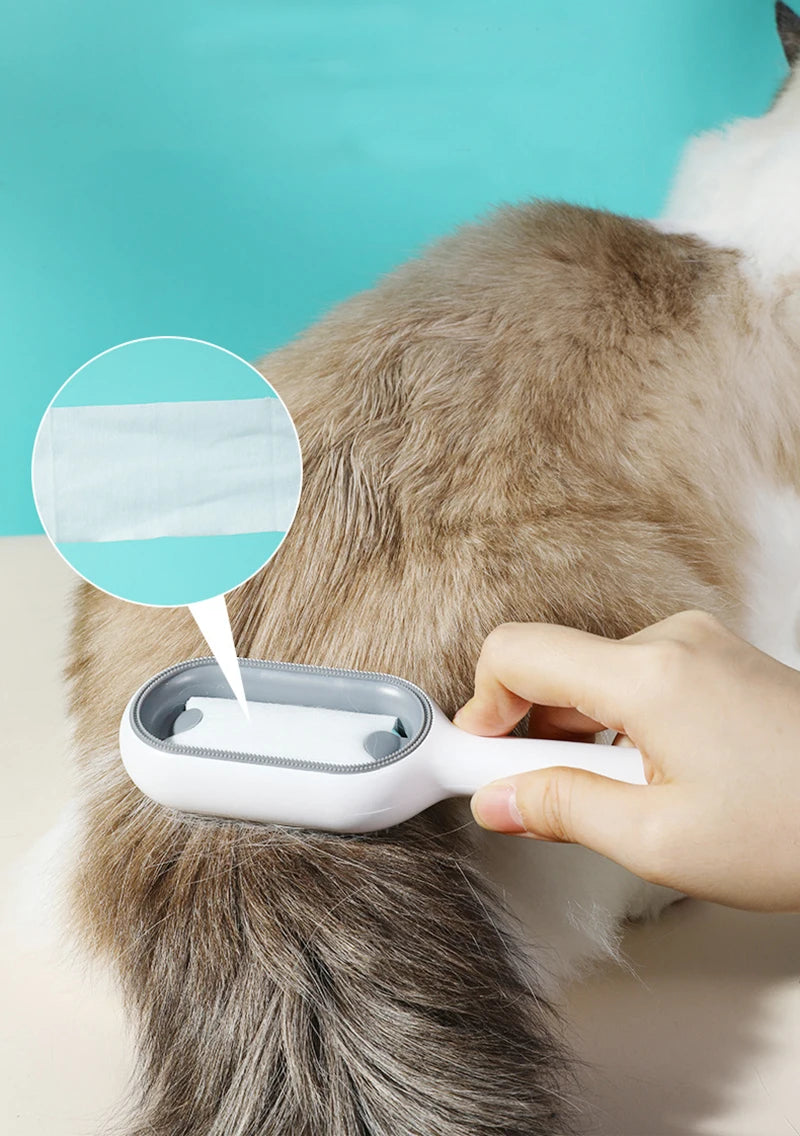 Double-Sided Pet Hair Removal Brush for Cats and Dogs