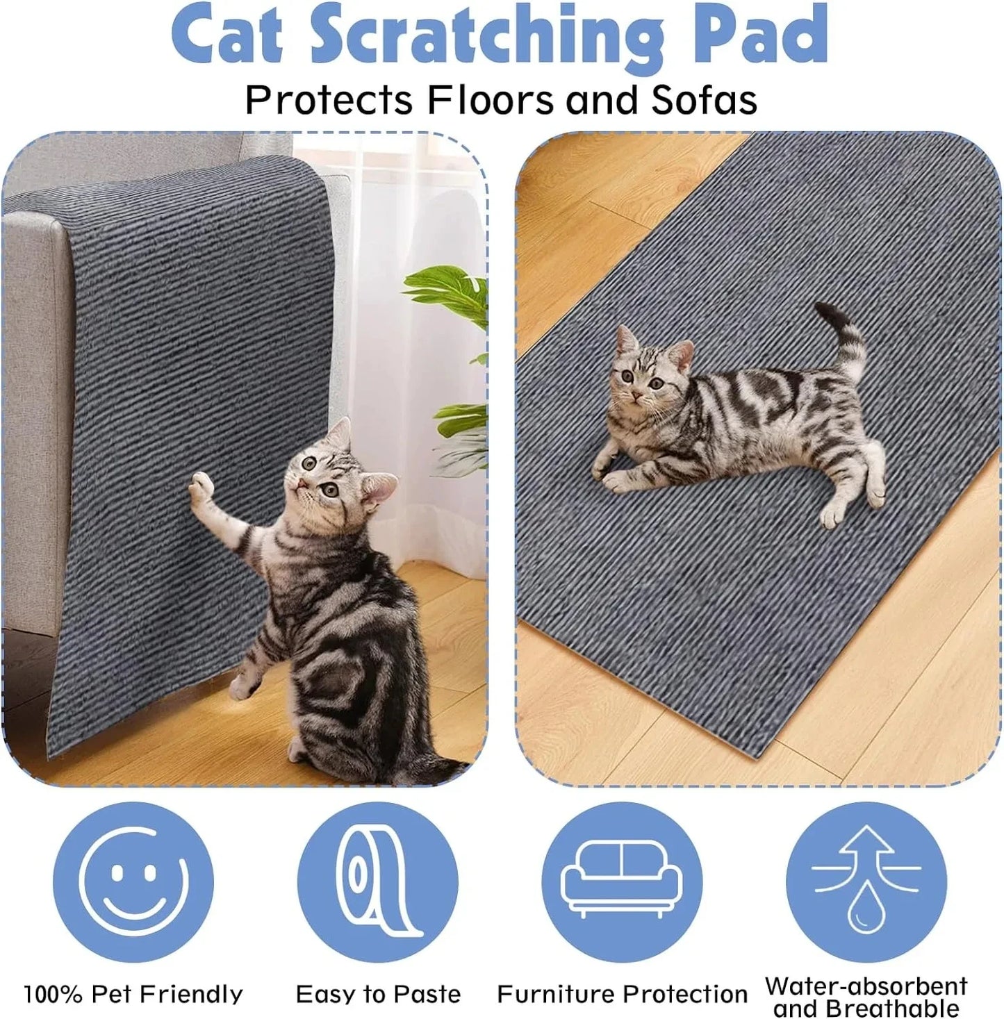 Anti Cat Scratch Sofa Mat: Self-Adhesive Carpet and Climbing Frame