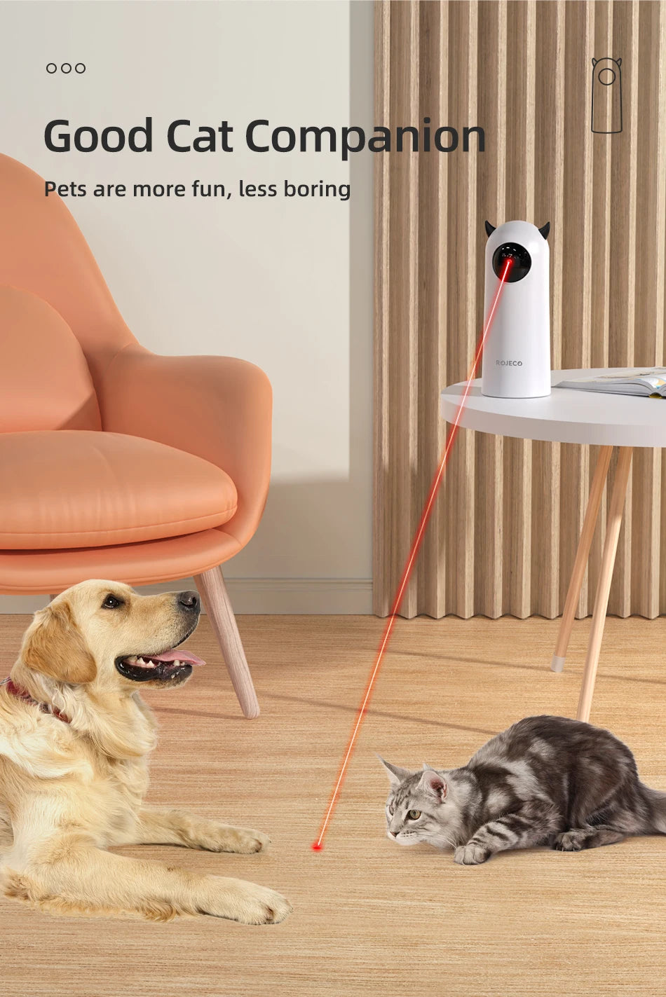 Automatic Interactive Cat Toy: Smart LED Laser Teaser