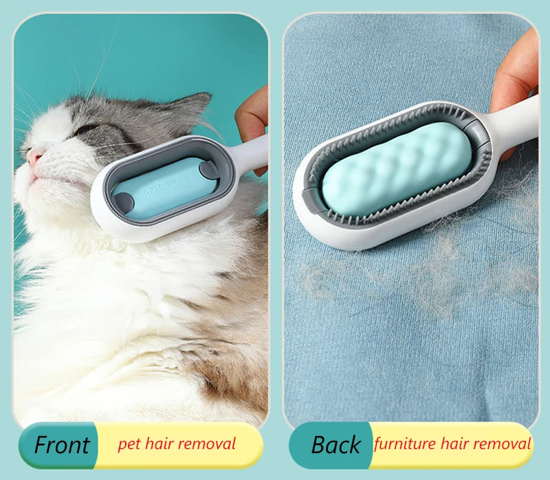 Double-Sided Pet Hair Removal Brush for Cats and Dogs