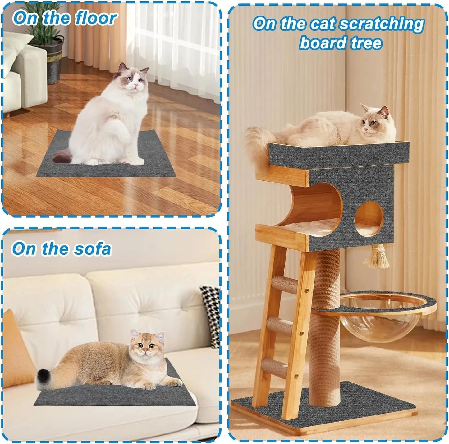 Anti Cat Scratch Sofa Mat: Self-Adhesive Carpet and Climbing Frame