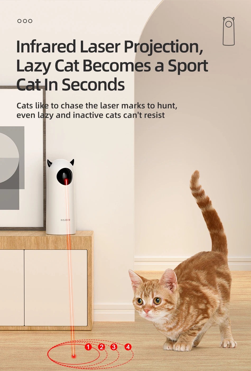 Automatic Interactive Cat Toy: Smart LED Laser Teaser