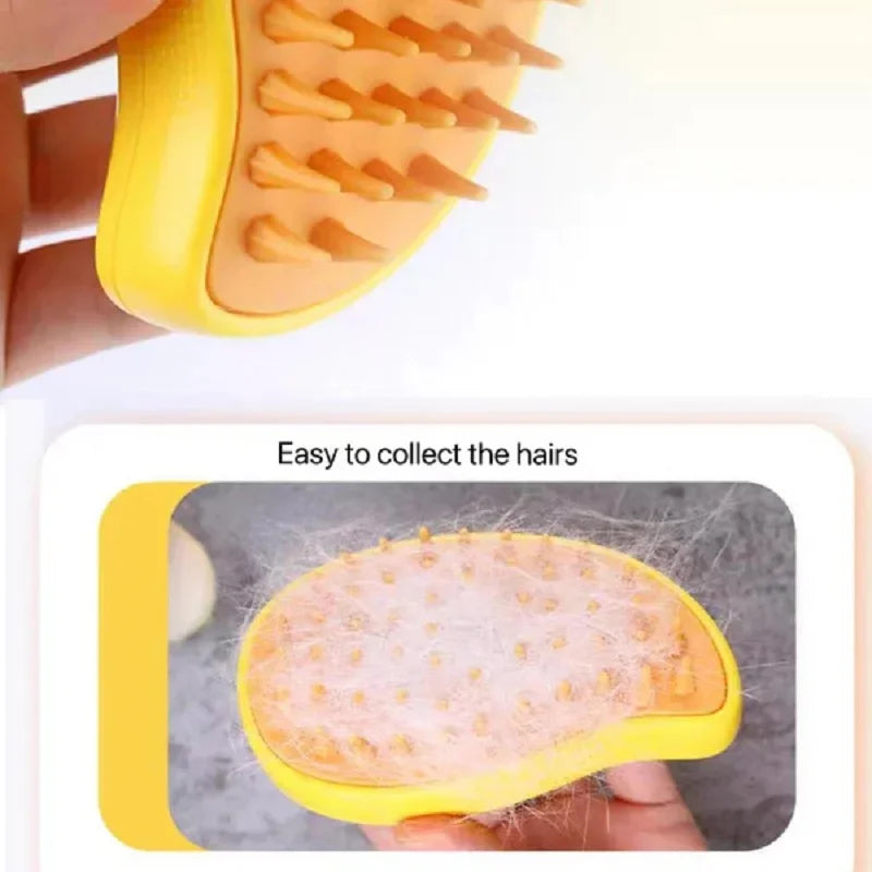 Cat Steam Brush: Triple Beauty Comb with Electric Spray