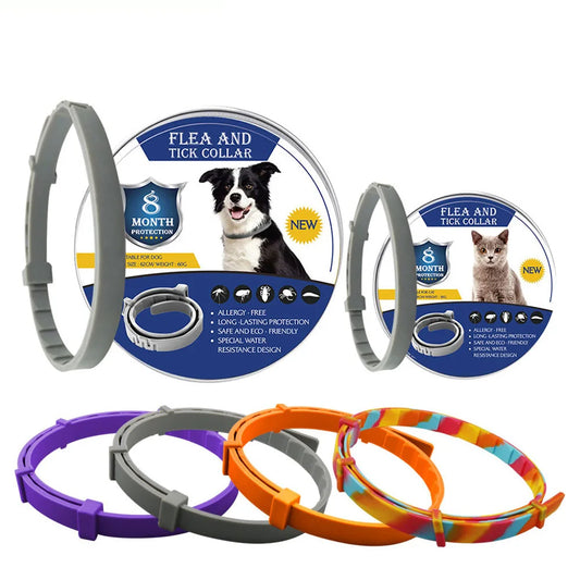 Pet Flea and Tick Collar: 8-Month Protection for Dogs and Cats