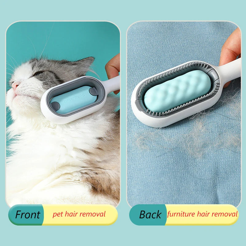 Double-Sided Pet Hair Removal Brush for Cats and Dogs