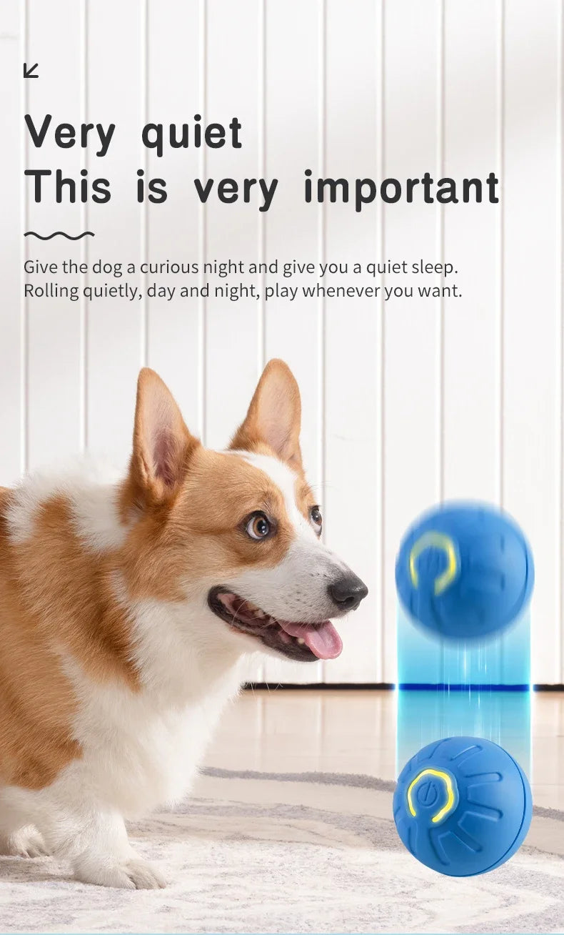 Smart Electronic Interactive Dog Toy Ball: USB Automatic Moving and Bouncing”