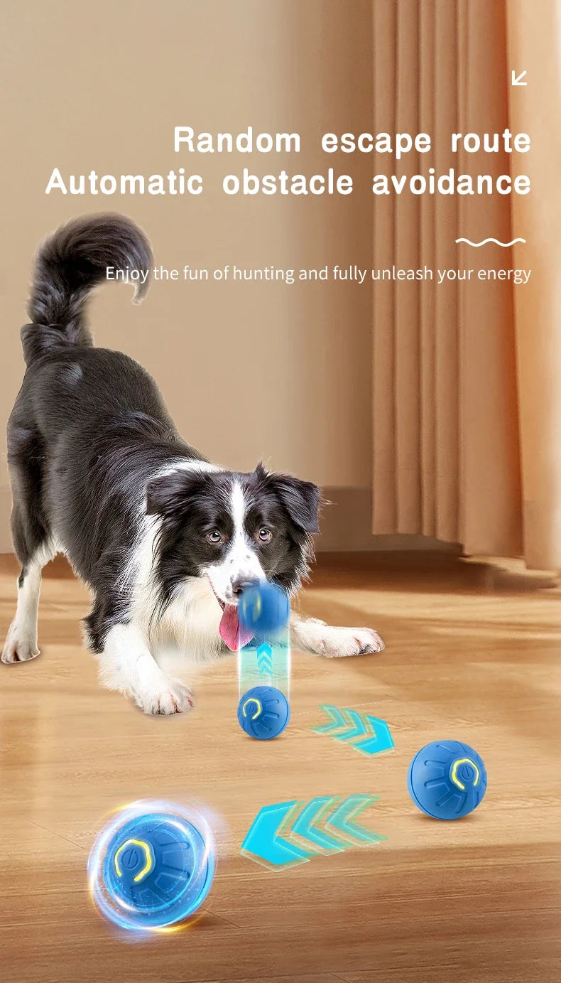 Smart Electronic Interactive Dog Toy Ball: USB Automatic Moving and Bouncing”