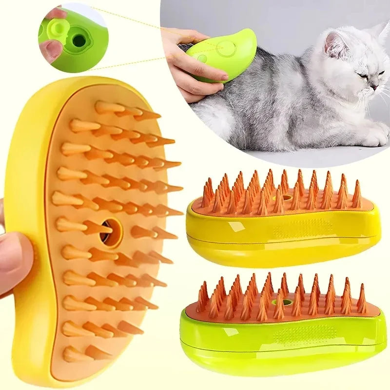 Cat Steam Brush: Triple Beauty Comb with Electric Spray