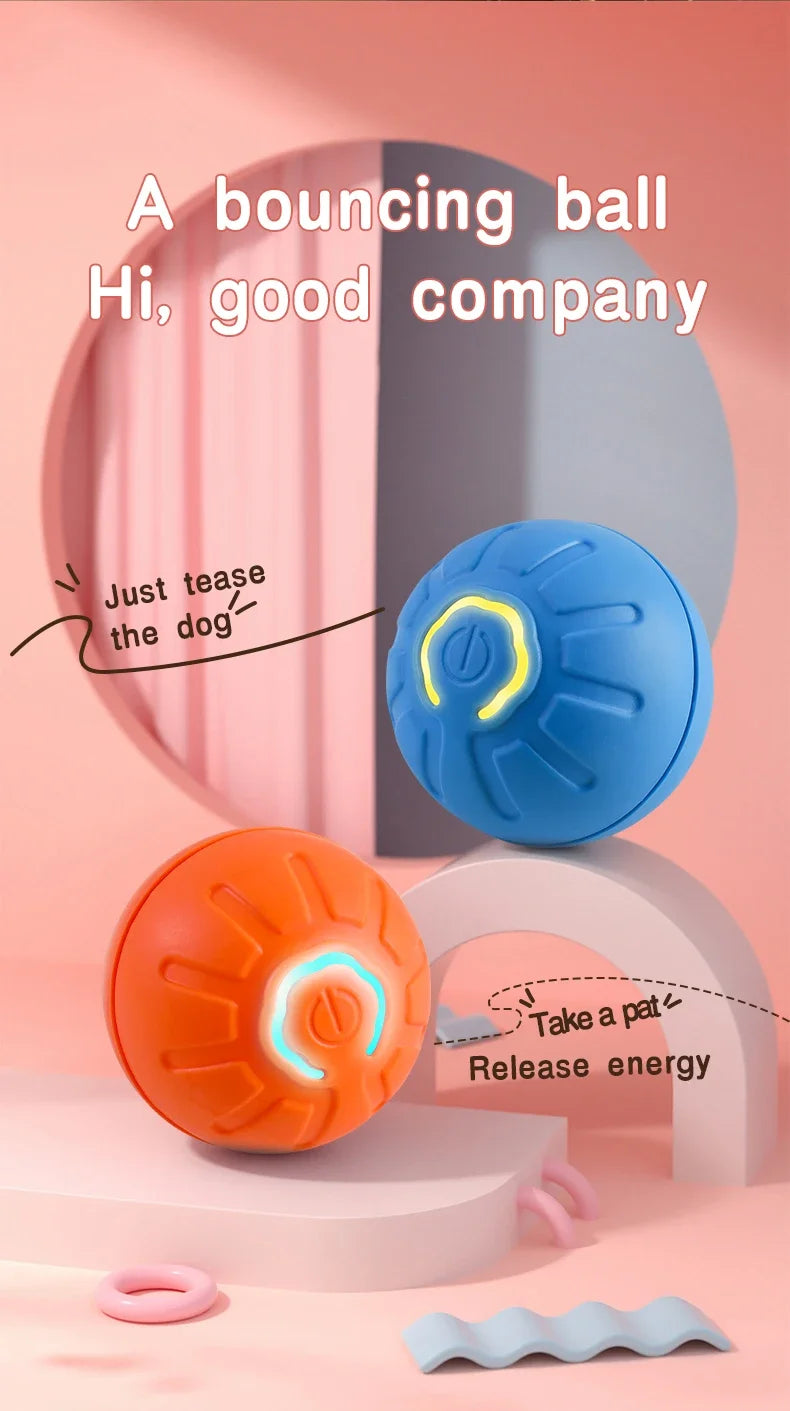 Smart Electronic Interactive Dog Toy Ball: USB Automatic Moving and Bouncing”